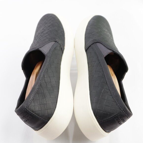 Cole Haan Womens Crosscourt Slip On Shoe Size 8.5 Navy Blue Leather Woven Loafer - Picture 8 of 14